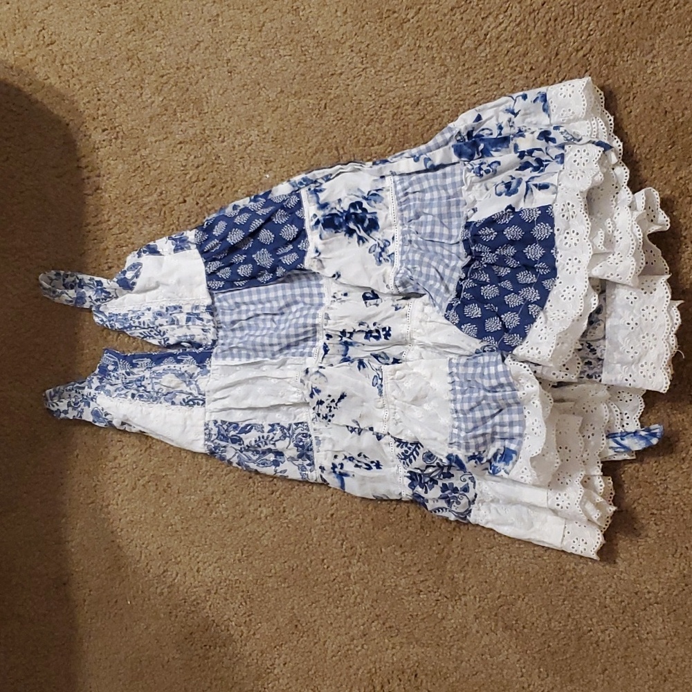 Blue and white 2/3 dress
